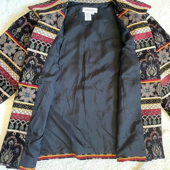 Vintage Coldwater Creek PL Tapestry Jacket Boho Southwestern Woven Coat - Picture 10 of 10